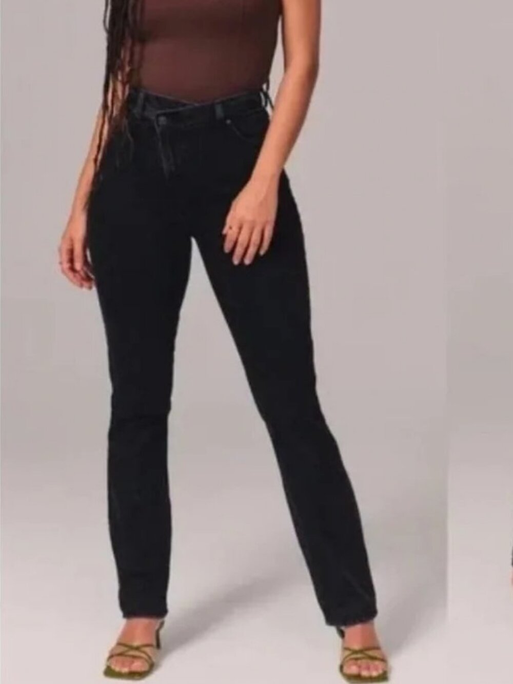 Abercrombie Criss-Cross Ultra High Rise 90s Slim Straight Jean